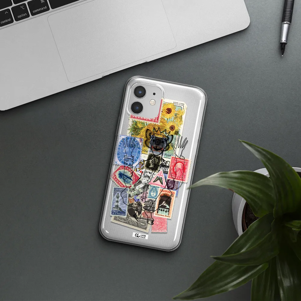 Stamp Collection Apple iPhone 12 Clear TPU Case