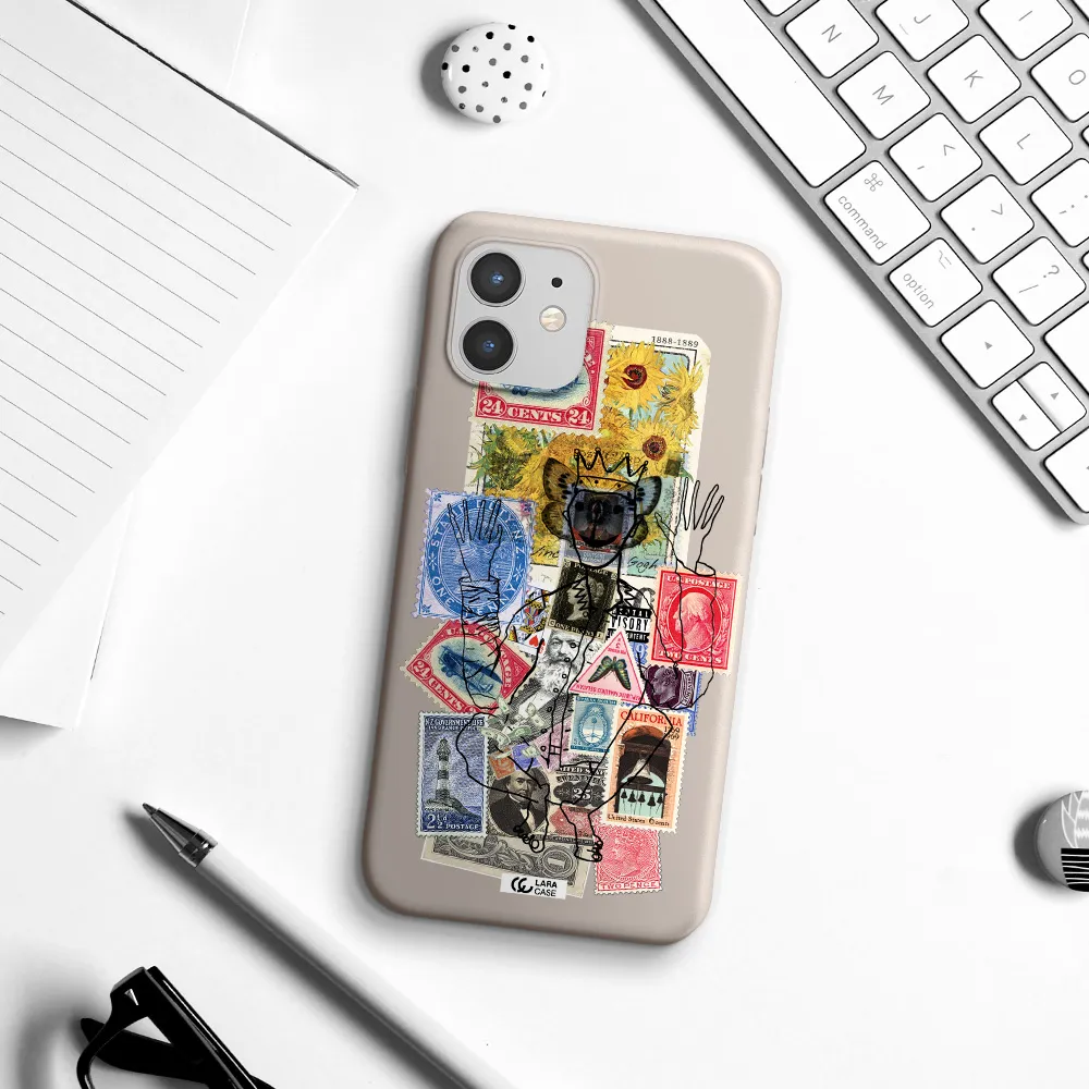 Stamp Collection Apple iPhone 12 mini Silicone Stone Case