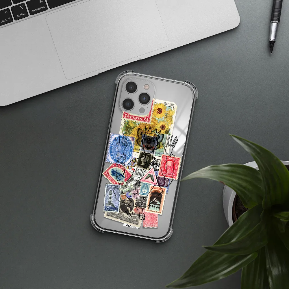Stamp Collection Apple iPhone 12 pro Clear PC Case