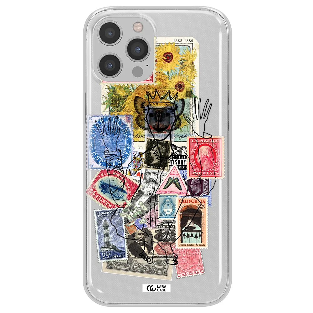 Stamp Collection Apple iPhone 12 pro Clear TPU Case