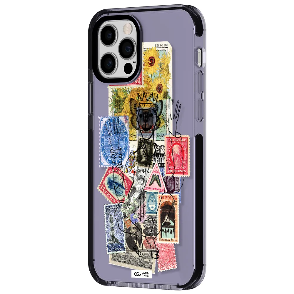 Stamp Collection Apple iPhone 12 pro impact Lilac Case