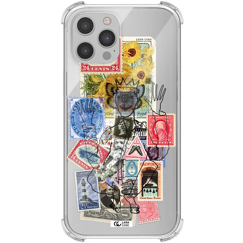 Stamp Collection Apple iPhone 12 pro max Clear PC Case