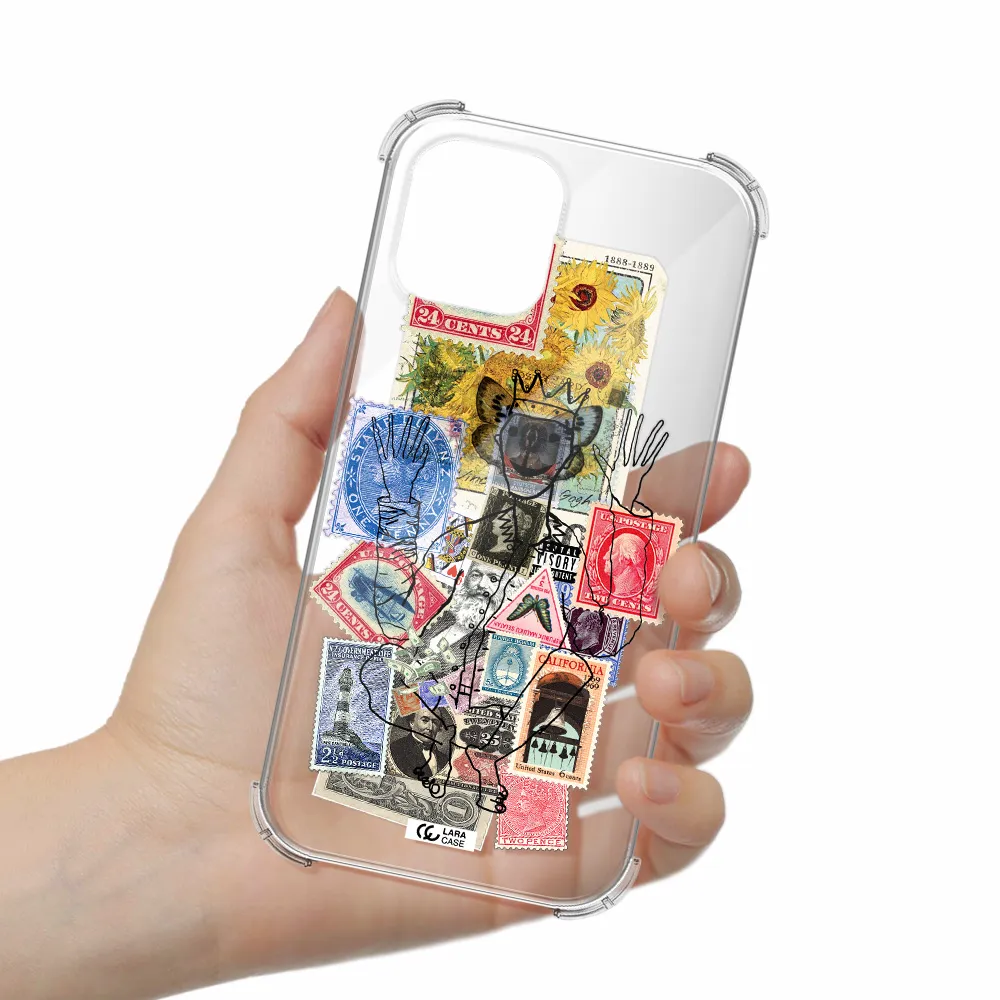 Stamp Collection Apple iPhone 12 pro max Clear PC Case