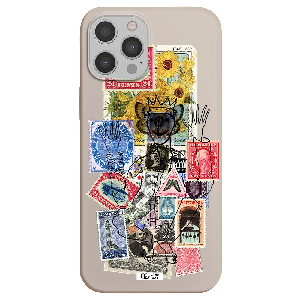 Stamp Collection Apple iPhone 12 pro max Silicone Stone Case