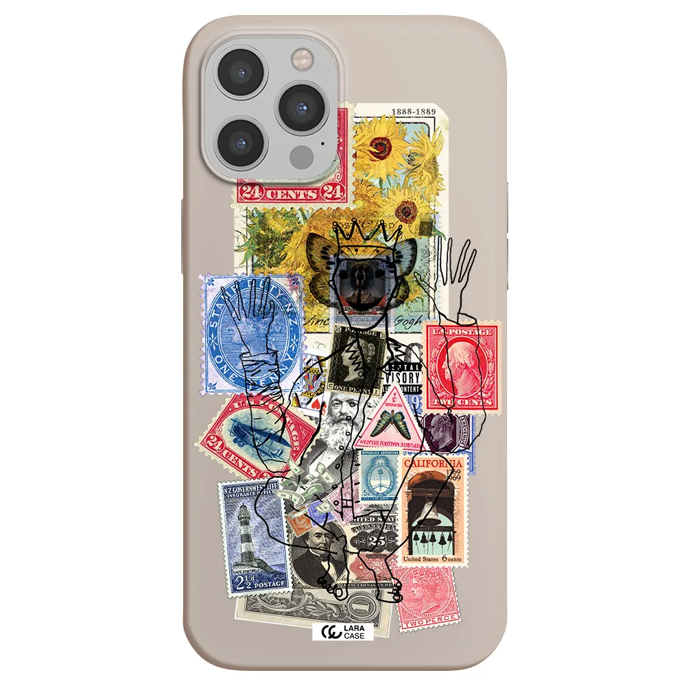 Stamp Collection Apple iPhone 12 pro Silicone Stone Case