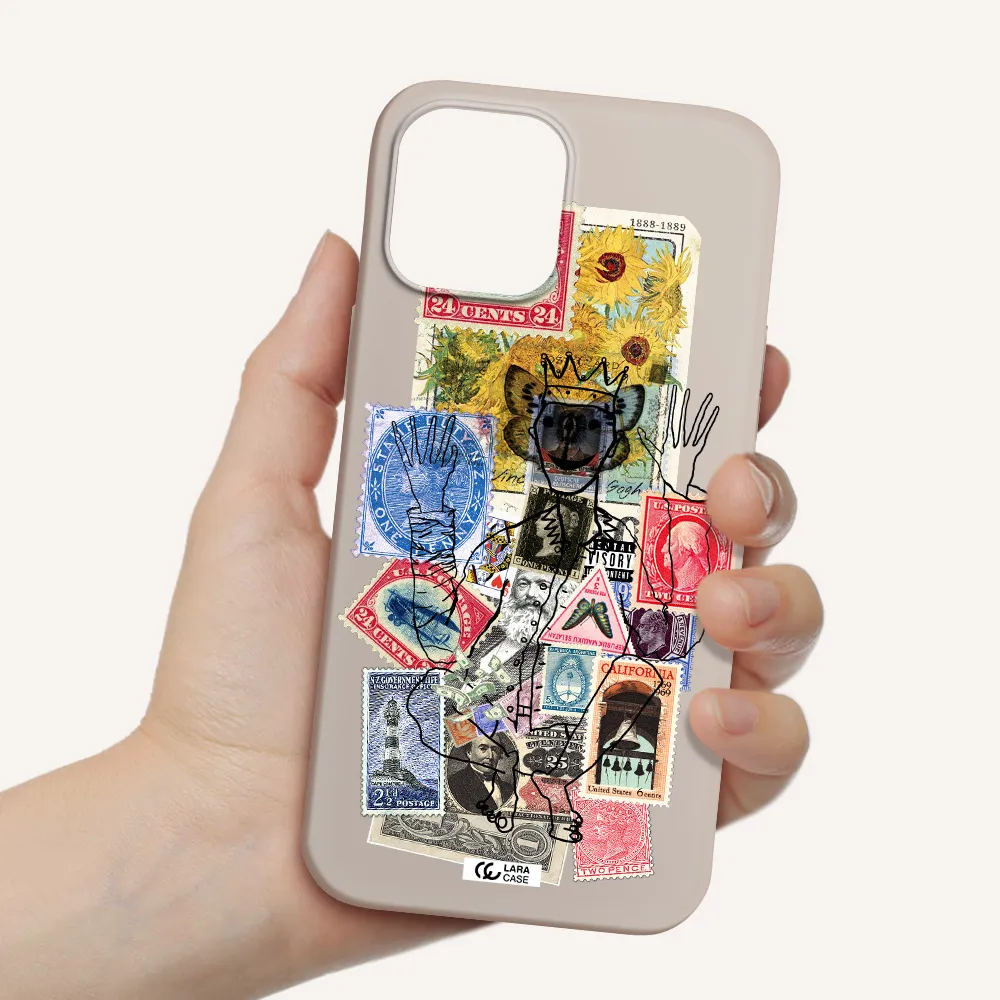 Stamp Collection Apple iPhone 12 pro Silicone Stone Case