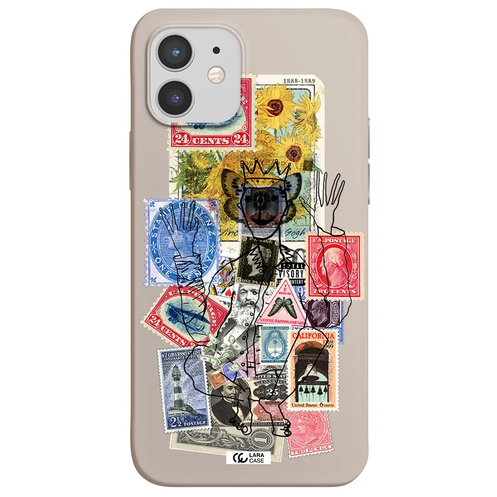 Stamp Collection Apple iPhone 12 Silicone Stone Case