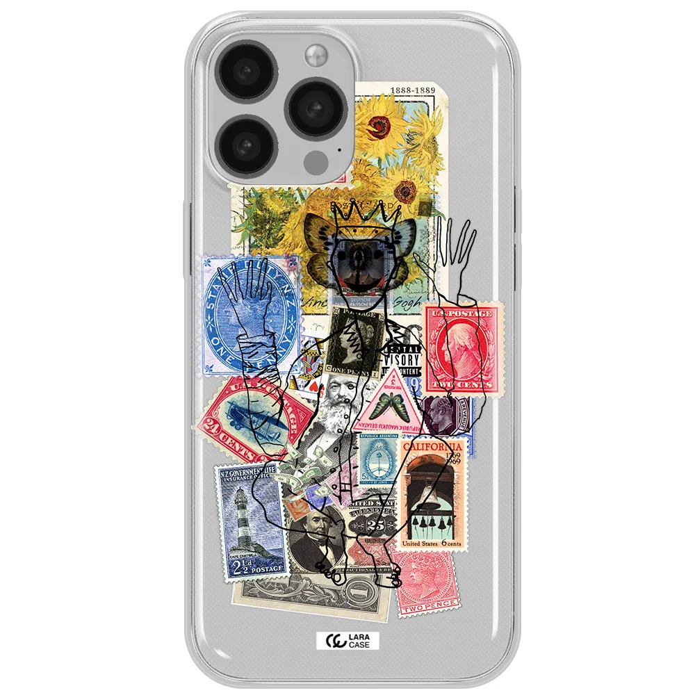 Stamp Collection Apple iPhone 13 Pro Clear TPU Case