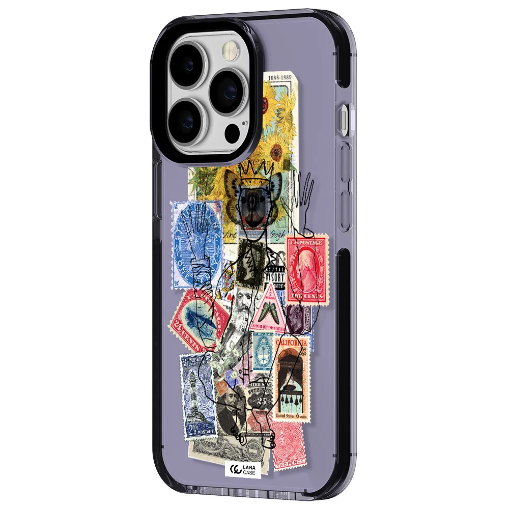 Stamp Collection Apple iPhone 13 Pro impact Lilac Case