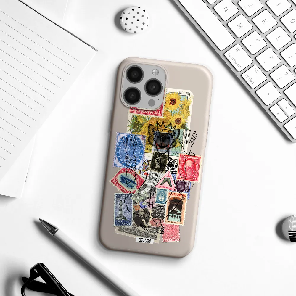 Stamp Collection Apple iPhone 13 Pro Max Silicone Stone Case