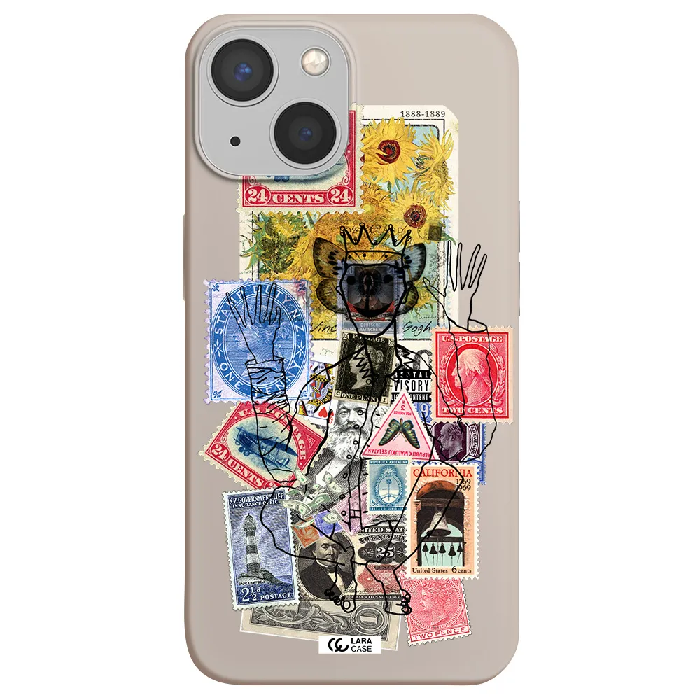 Stamp Collection Apple iPhone 13 Silicone Stone Case