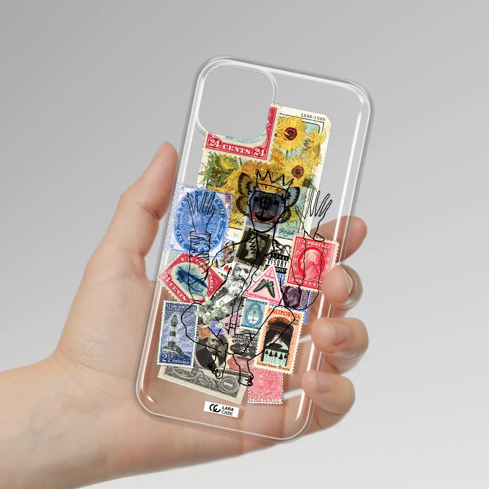 Stamp Collection Apple iPhone 14 Clear TPU Case