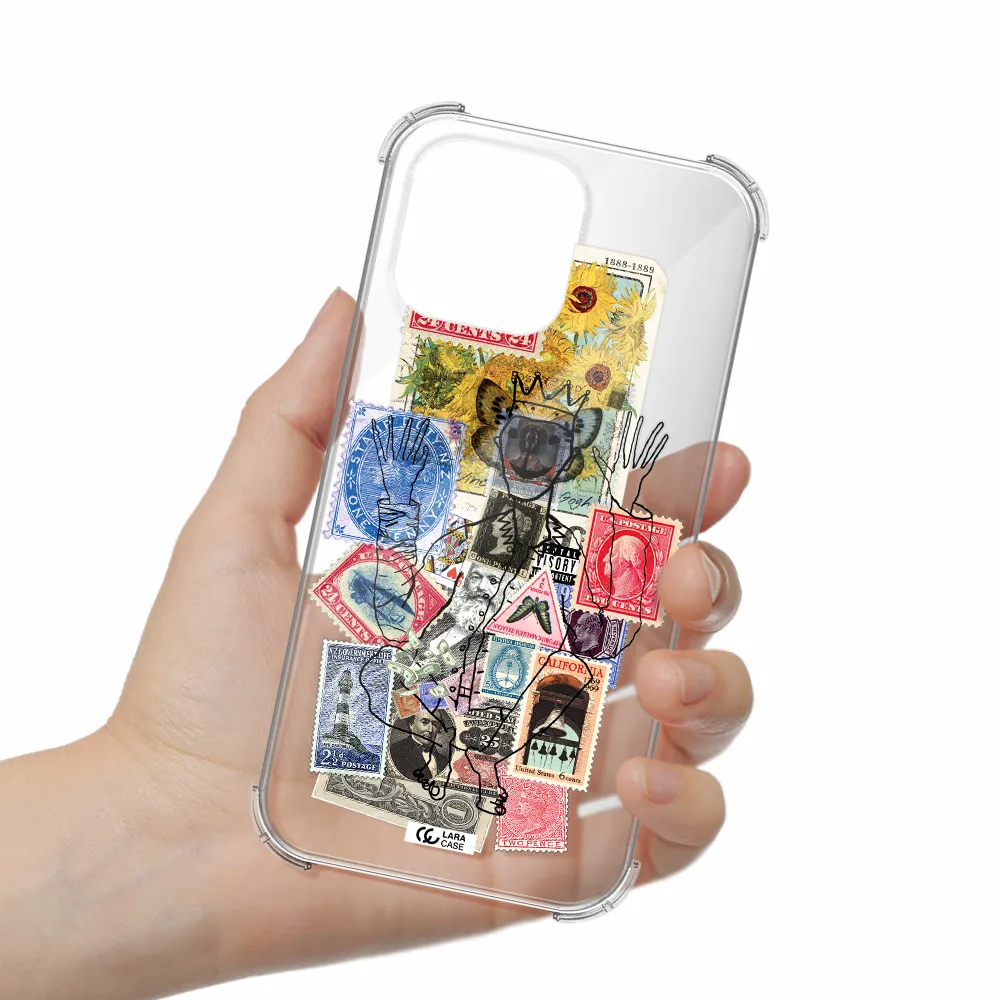 Stamp Collection Apple iPhone 14 pro max Clear PC Case