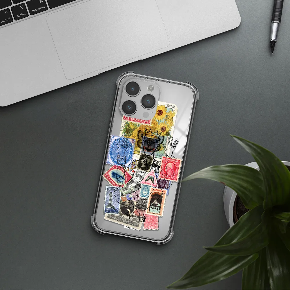 Stamp Collection Apple iPhone 14 pro max Clear PC Case