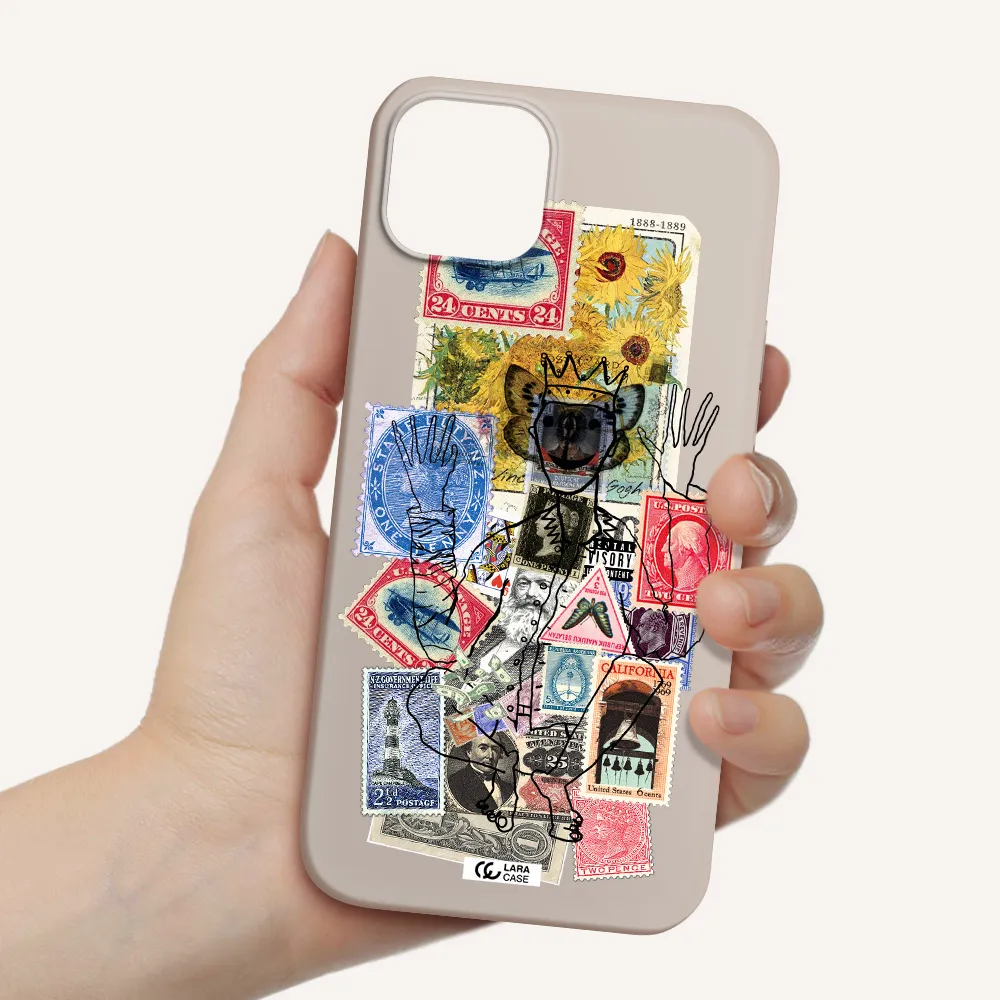 Stamp Collection Apple iPhone 14 Silicone Stone Case