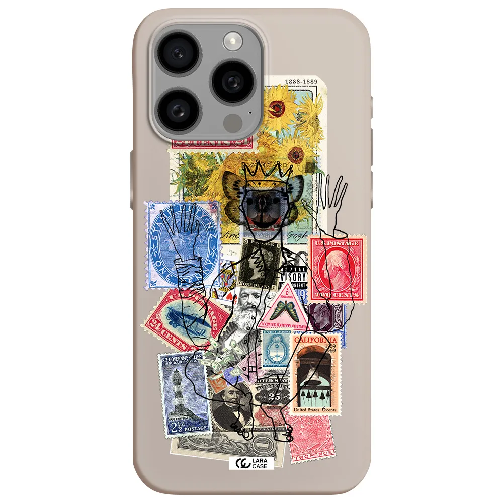 Stamp Collection Apple Iphone 15 Pro max Silicone Stone Case