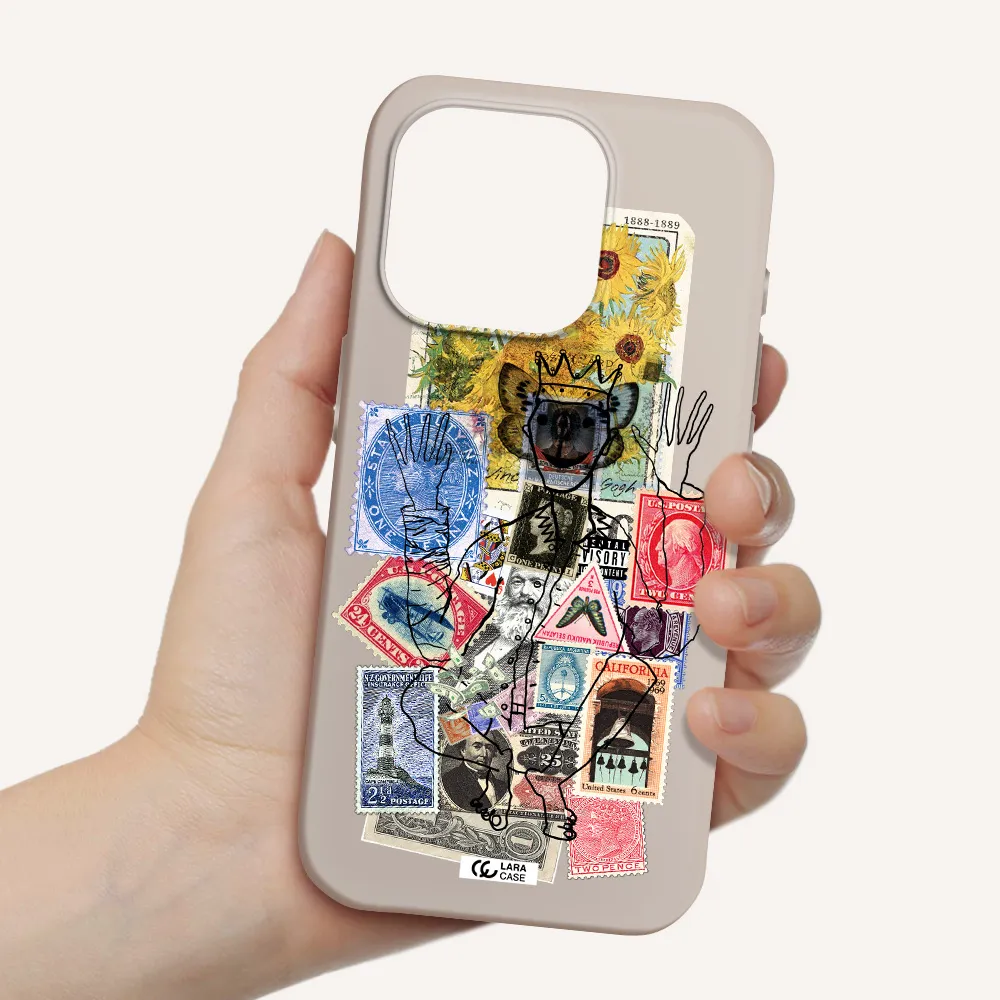 Stamp Collection Apple Iphone 15 Pro Silicone Stone Case