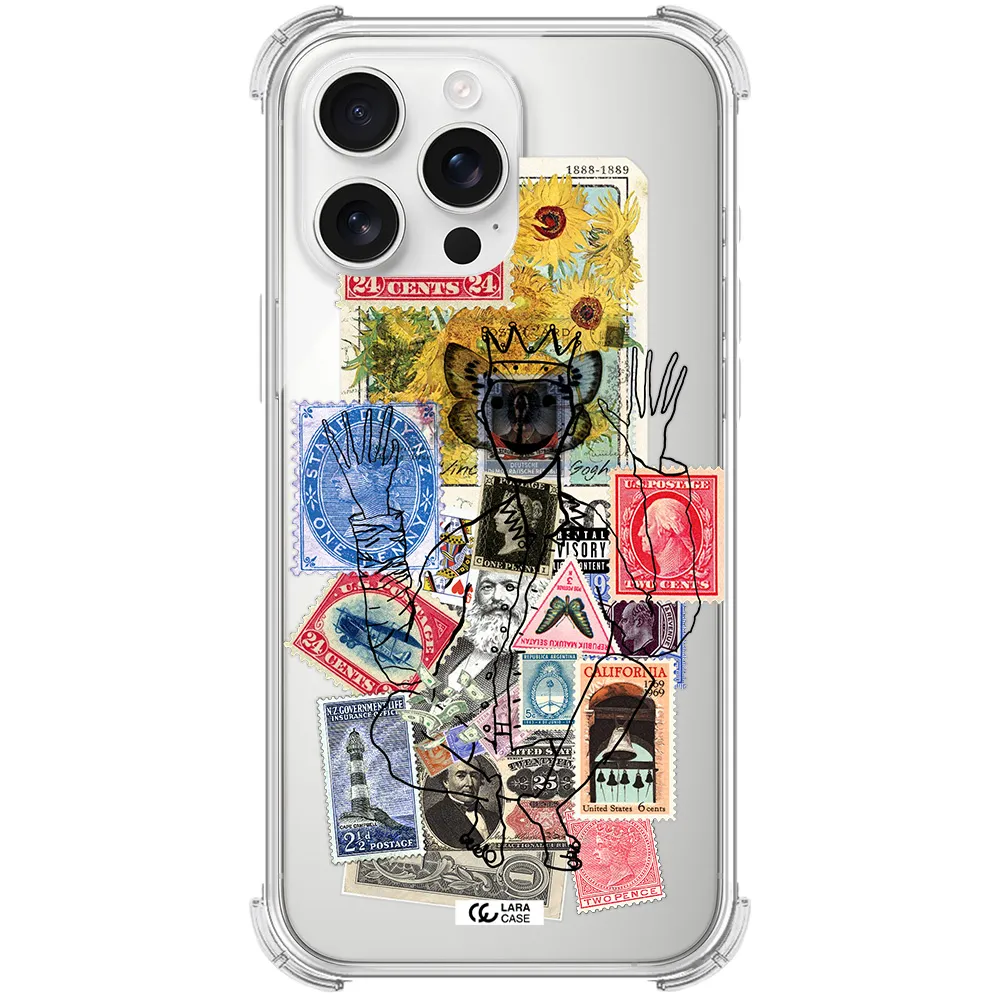 Stamp Collection Apple Iphone 16 Pro Max Clear Pc Case
