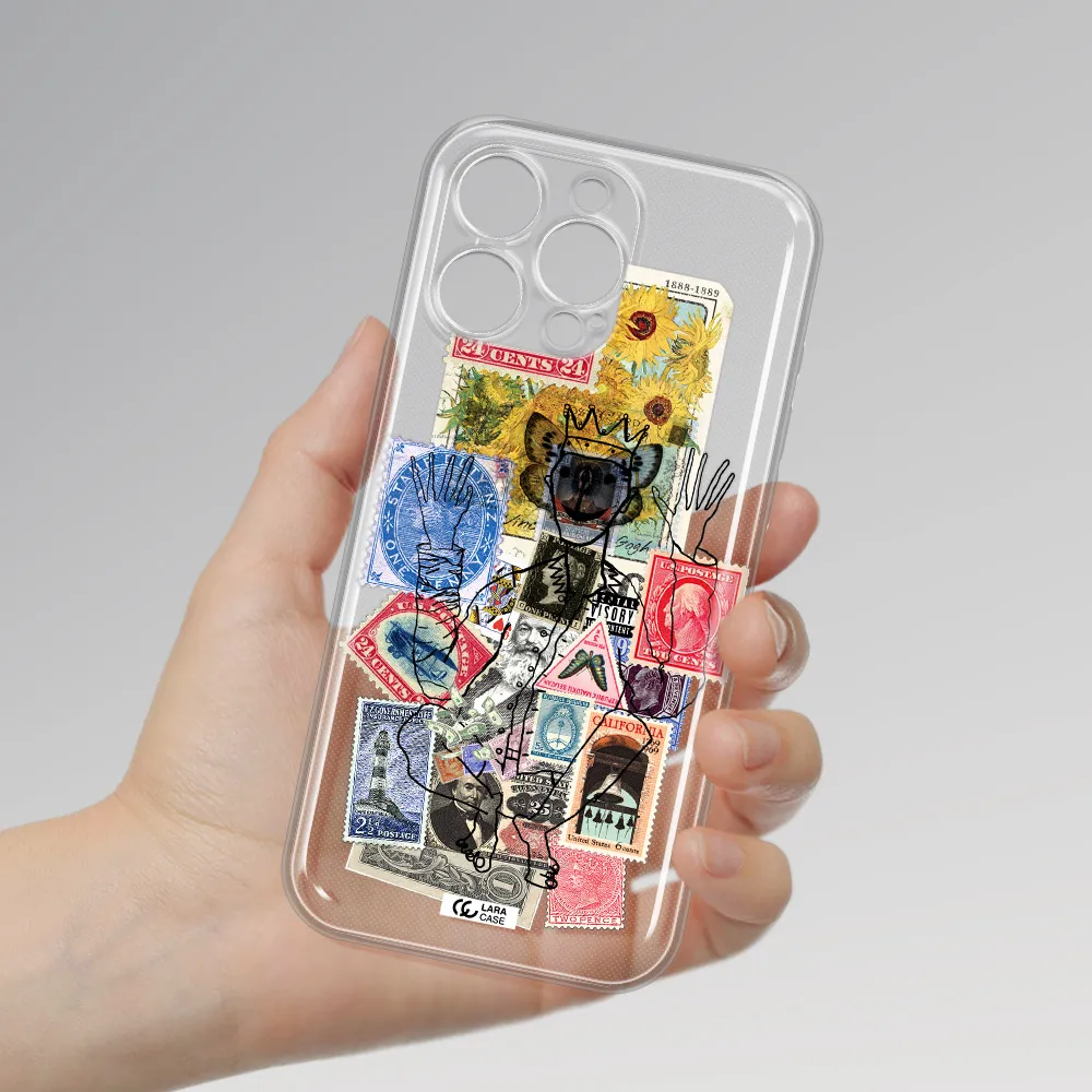 Stamp Collection Apple Iphone 16 Pro Max Clear Tpu Case