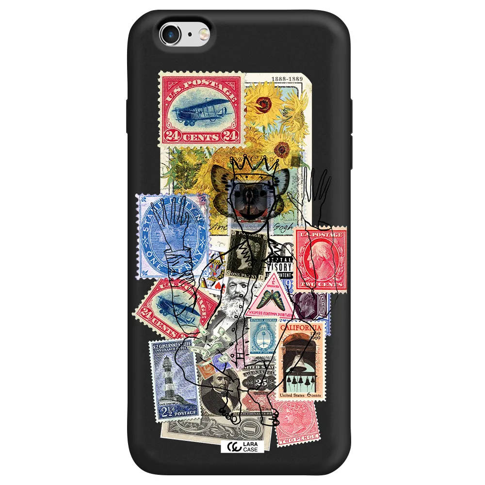 Stamp Collection Apple iPhone 6 plus Silicone black Case