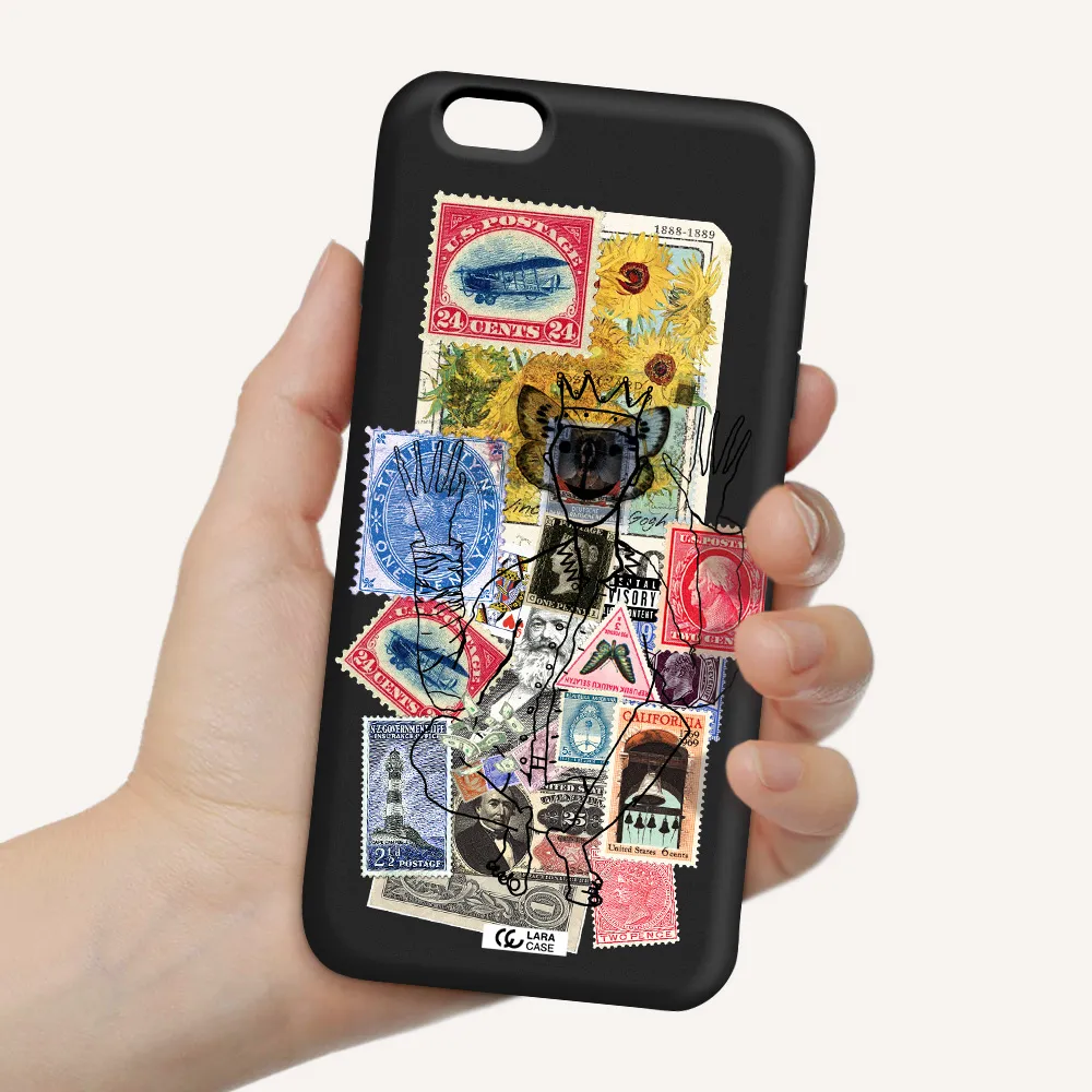 Stamp Collection Apple iPhone 6 plus Silicone black Case