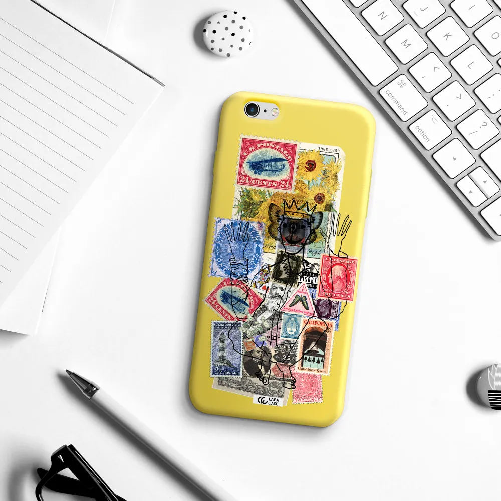 Stamp Collection Apple iPhone 6 plus Silicone canary yellow Case