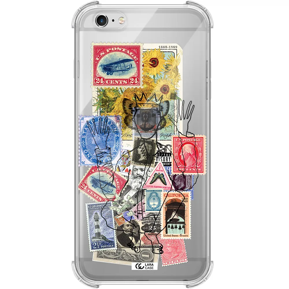 Stamp Collection Apple iPhone 6 s plus Clear PC Case