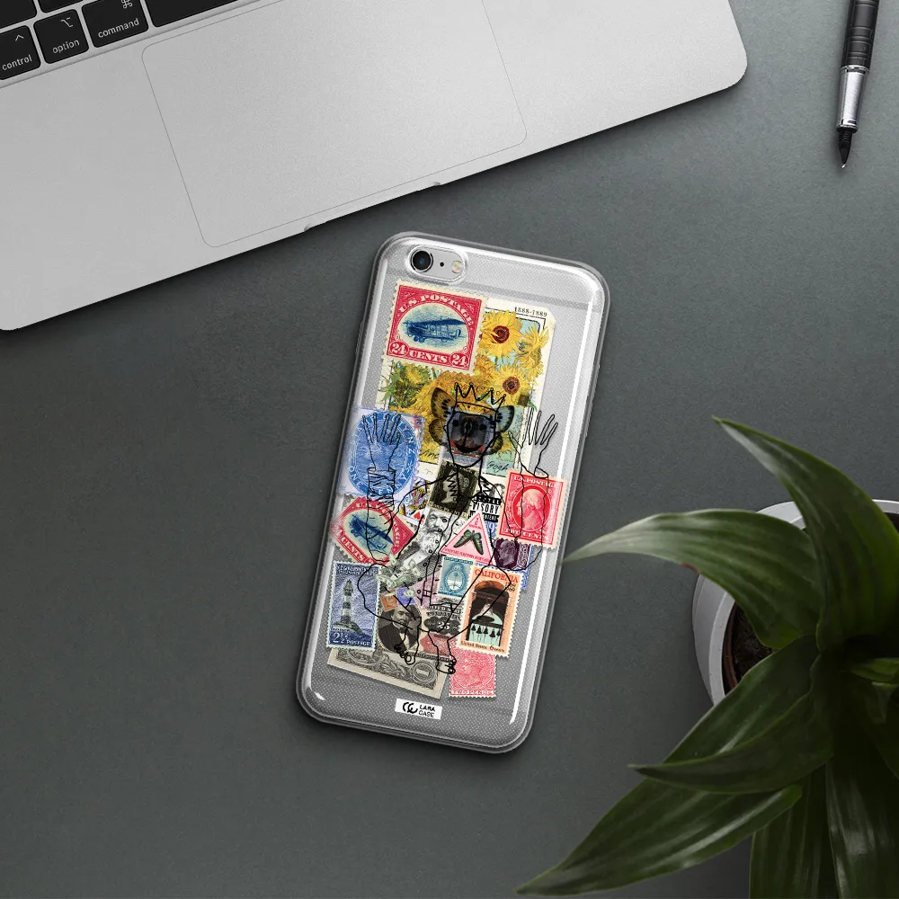 Stamp Collection Apple iPhone 6 s plus Clear TPU Case
