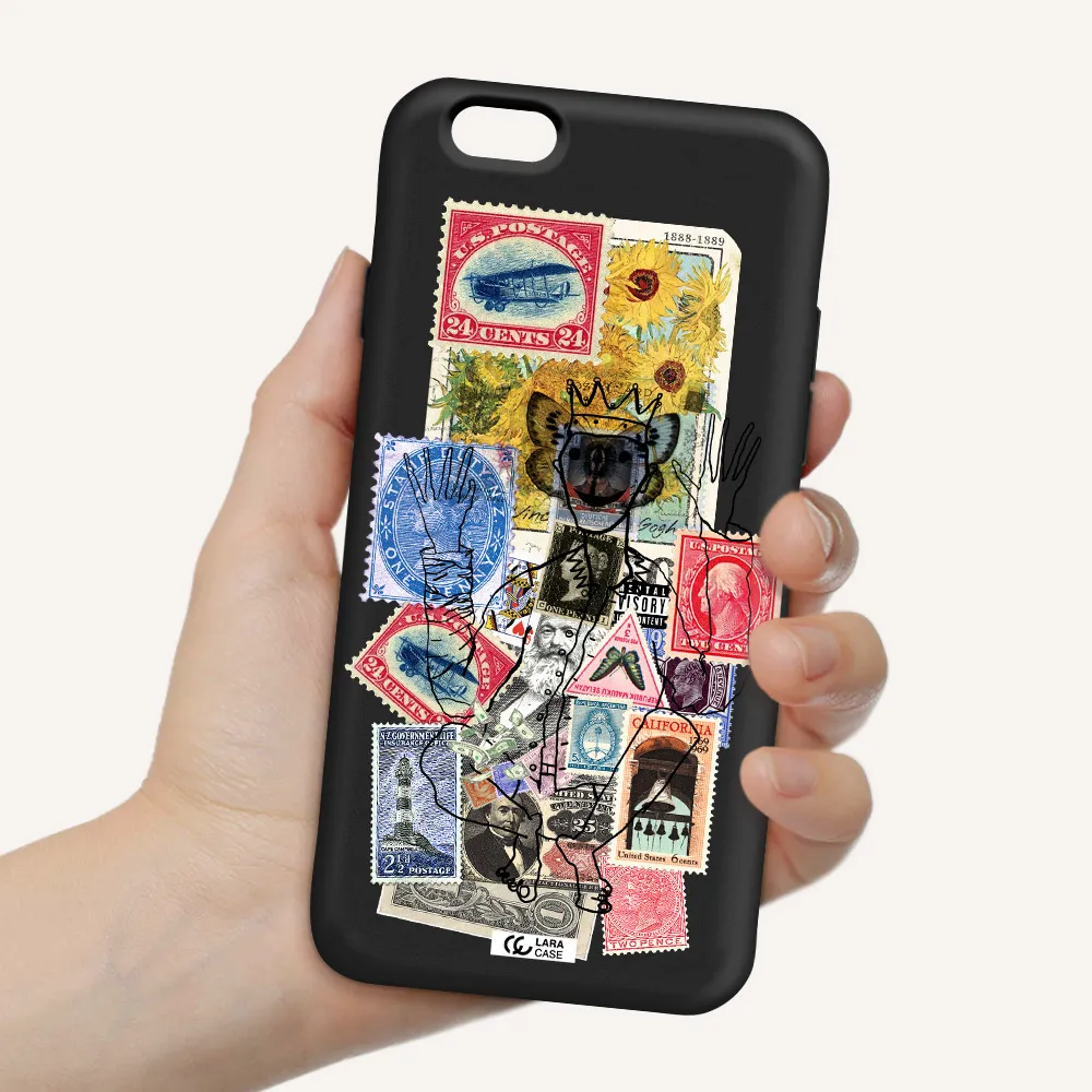Stamp Collection Apple iPhone 6 Silicone black Case