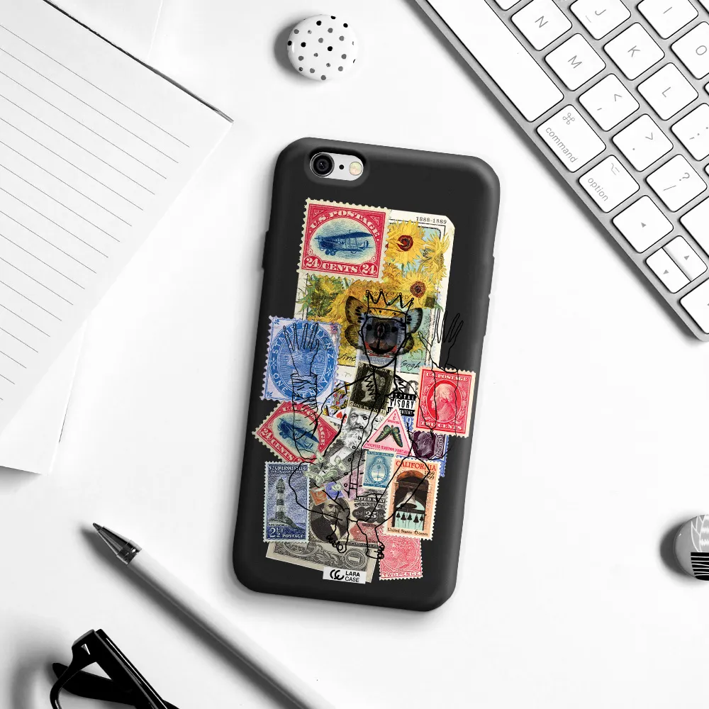 Stamp Collection Apple iPhone 6 Silicone black Case