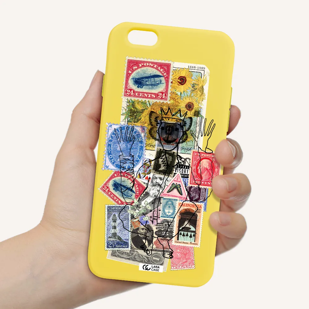 Stamp Collection Apple iPhone 6 Silicone canary yellow Case