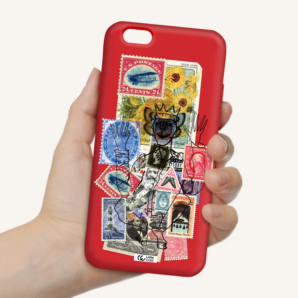 Stamp Collection Apple iPhone 6 Silicone Imperial Red Case
