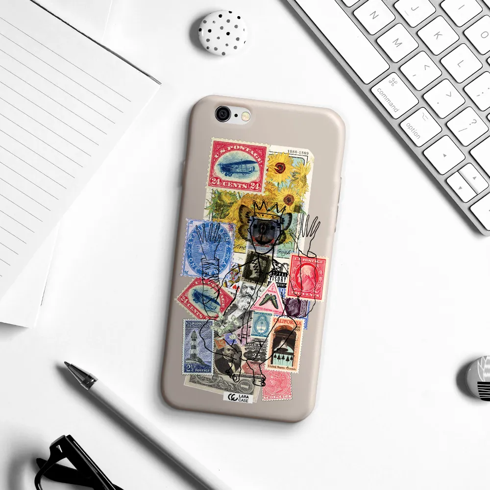 Stamp Collection Apple iPhone 6 Silicone Stone Case