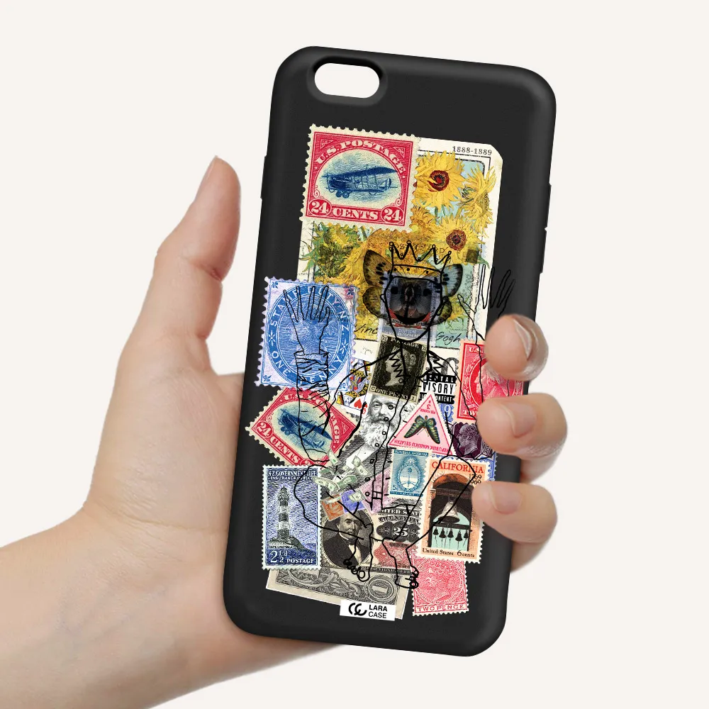 Stamp Collection Apple iPhone 6S Silicone black Case