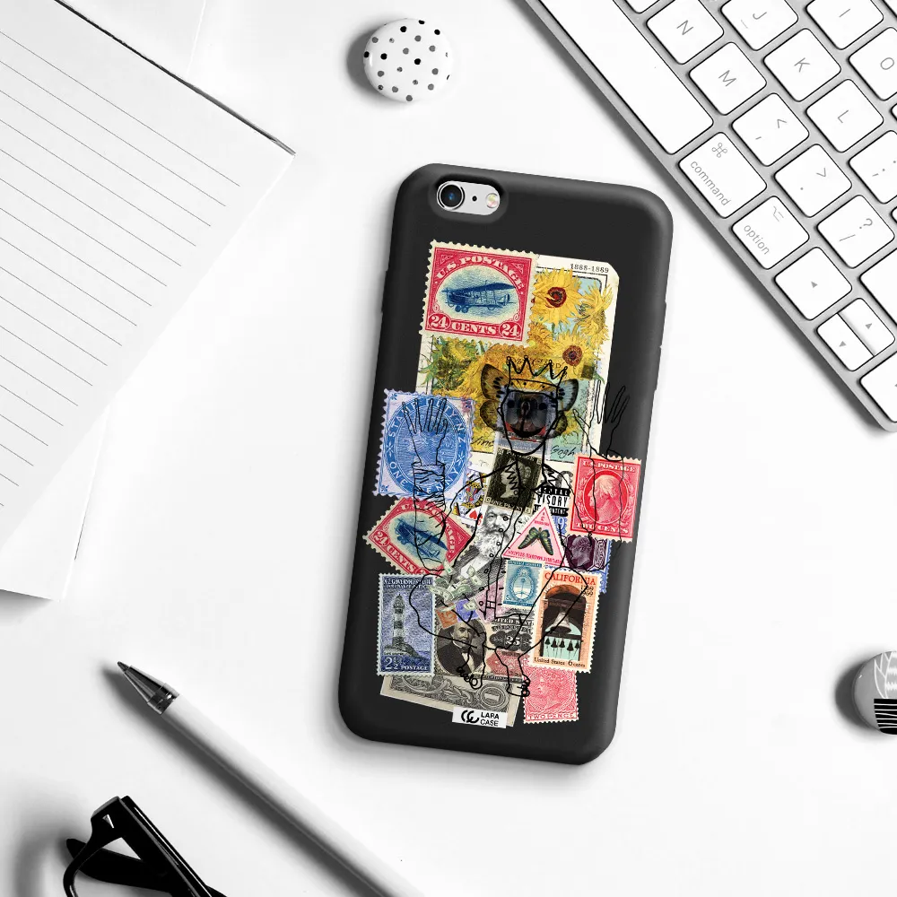 Stamp Collection Apple iPhone 6S Silicone black Case