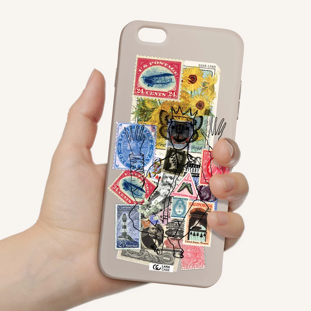 Stamp Collection Apple iPhone 6S Silicone Stone Case