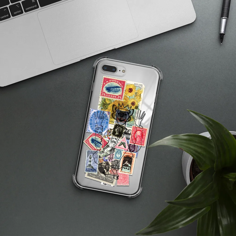 Stamp Collection Apple iPhone 7 plus Clear PC Case