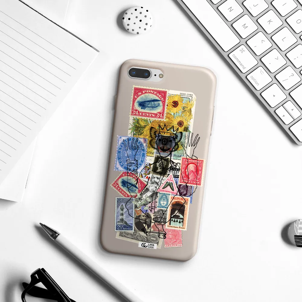 Stamp Collection Apple iPhone 7 plus Silicone Stone Case