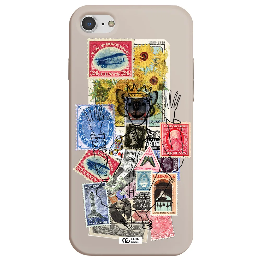 Stamp Collection Apple iPhone 7 Silicone Stone Case