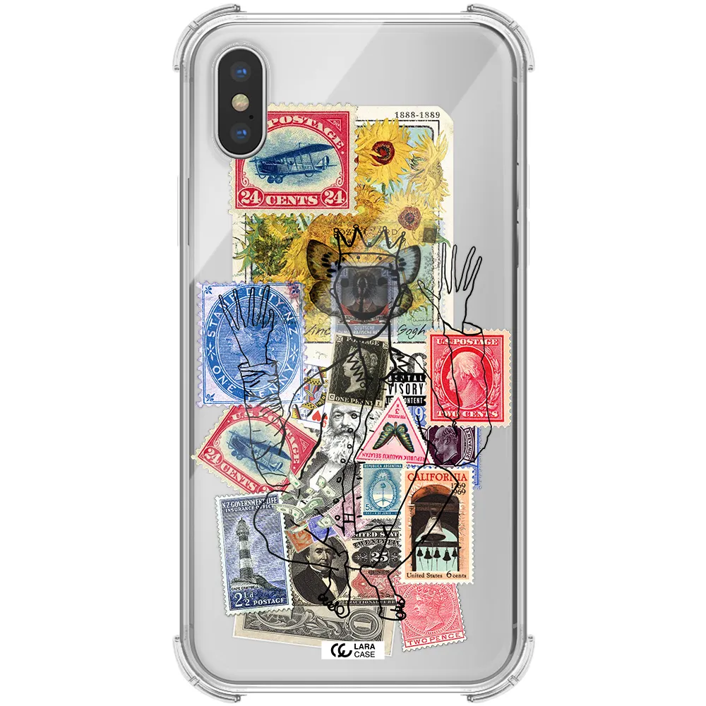 Stamp Collection Apple iPhone X Clear PC Case