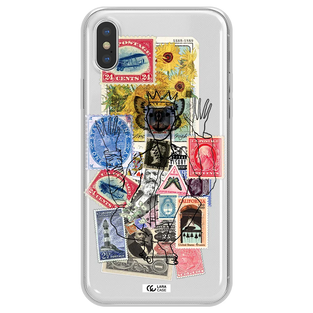 Stamp Collection Apple iPhone X Clear TPU Case