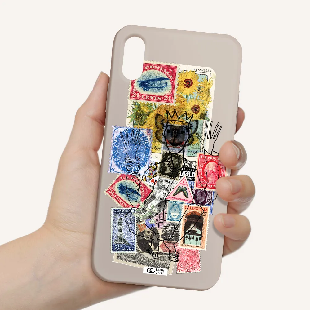 Stamp Collection Apple iPhone XS Silicone Stone Case