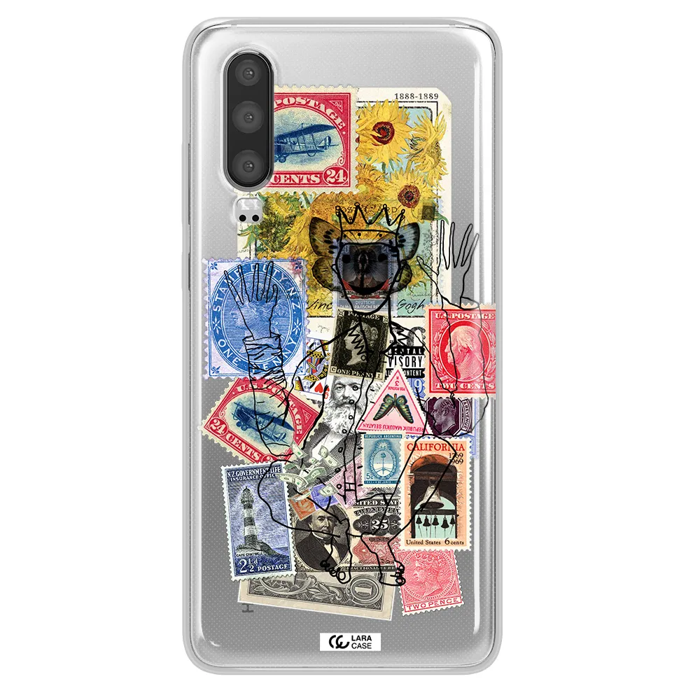 Stamp Collection Huawei P30 Clear TPU Case