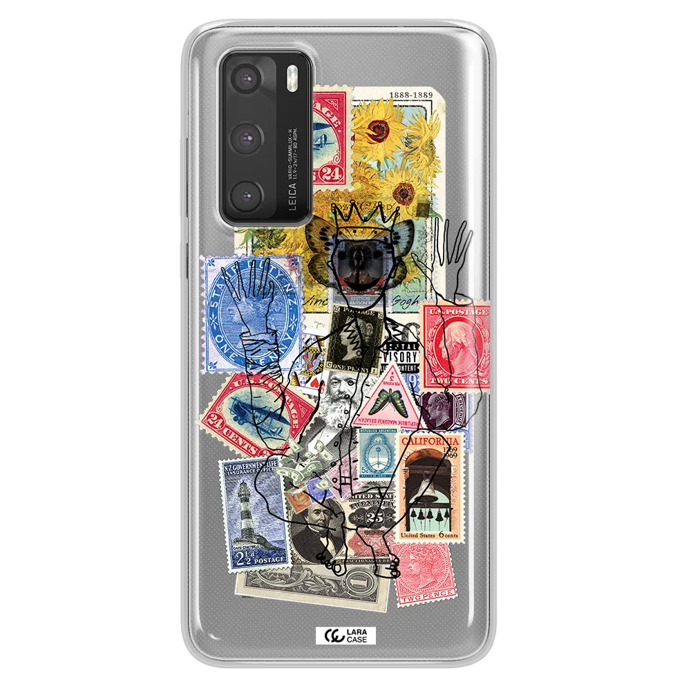 Stamp Collection Huawei P40 Clear TPU Case