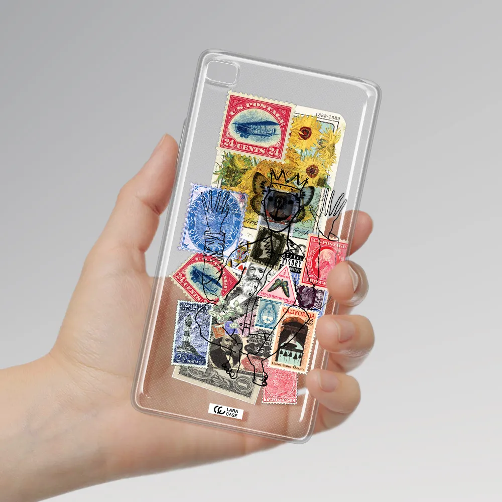 Stamp Collection Huawei P8 Clear TPU Case