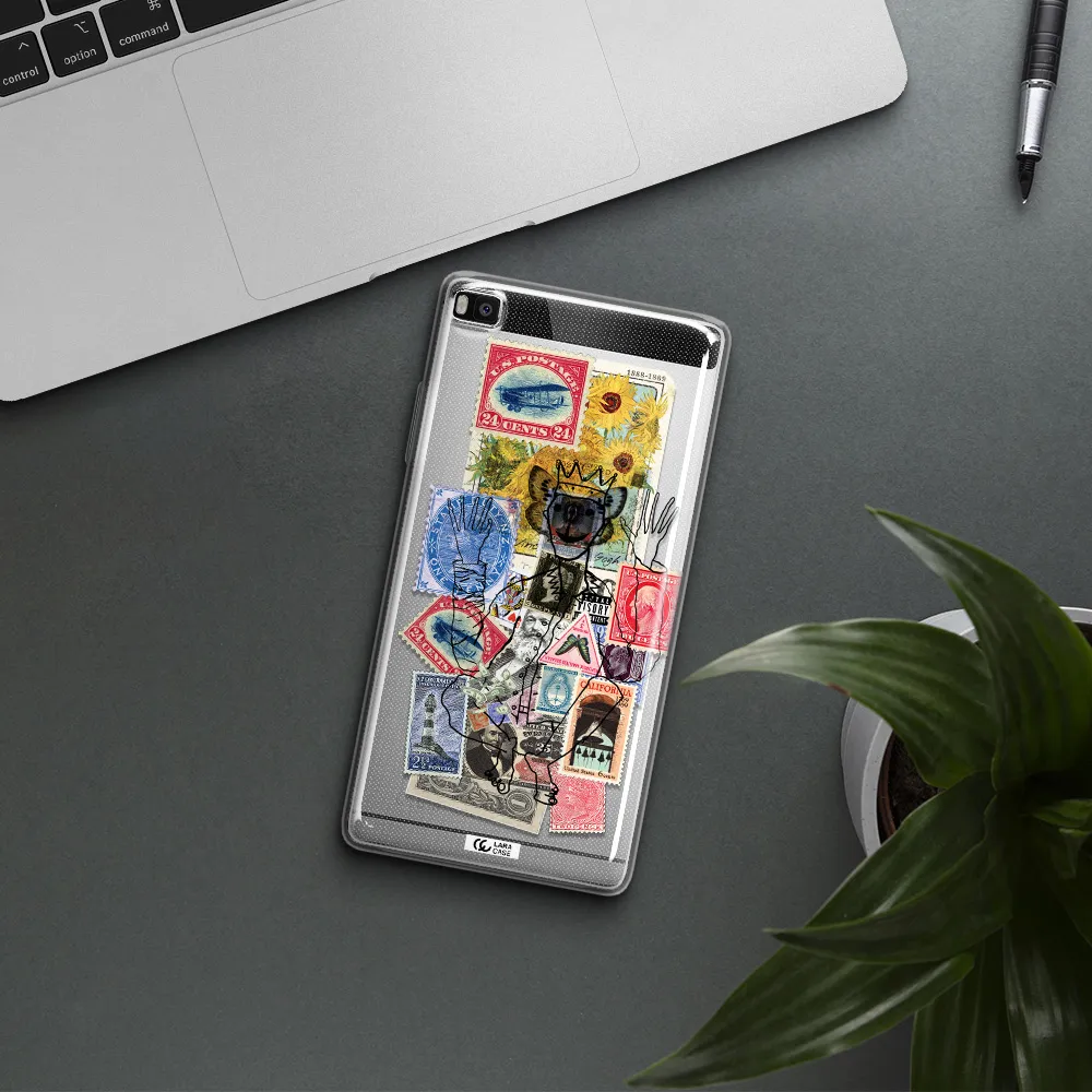 Stamp Collection Huawei P8 Clear TPU Case