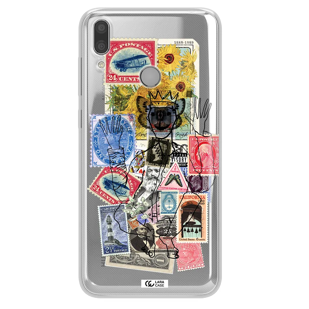 Stamp Collection Huawei Y7 2019 Clear TPU Case