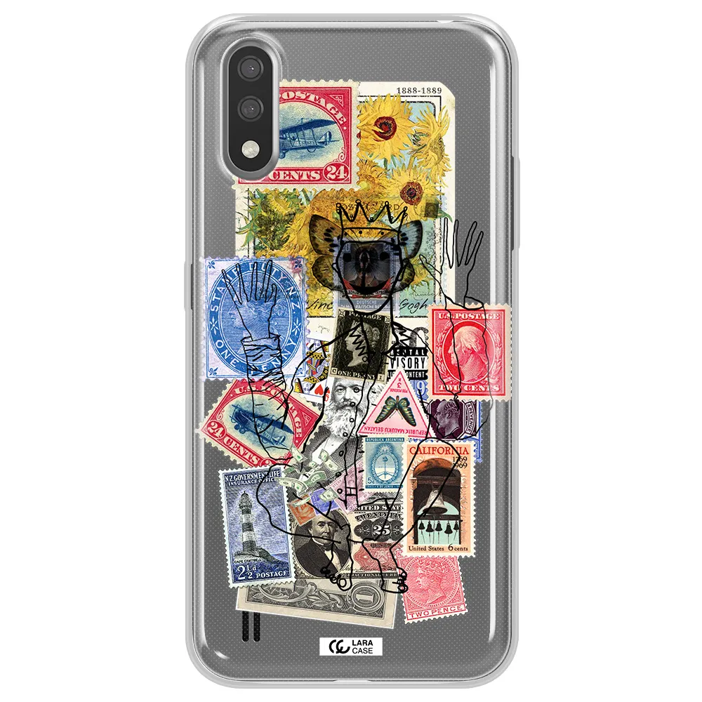 Stamp Collection Samsung A01 Clear TPU Case