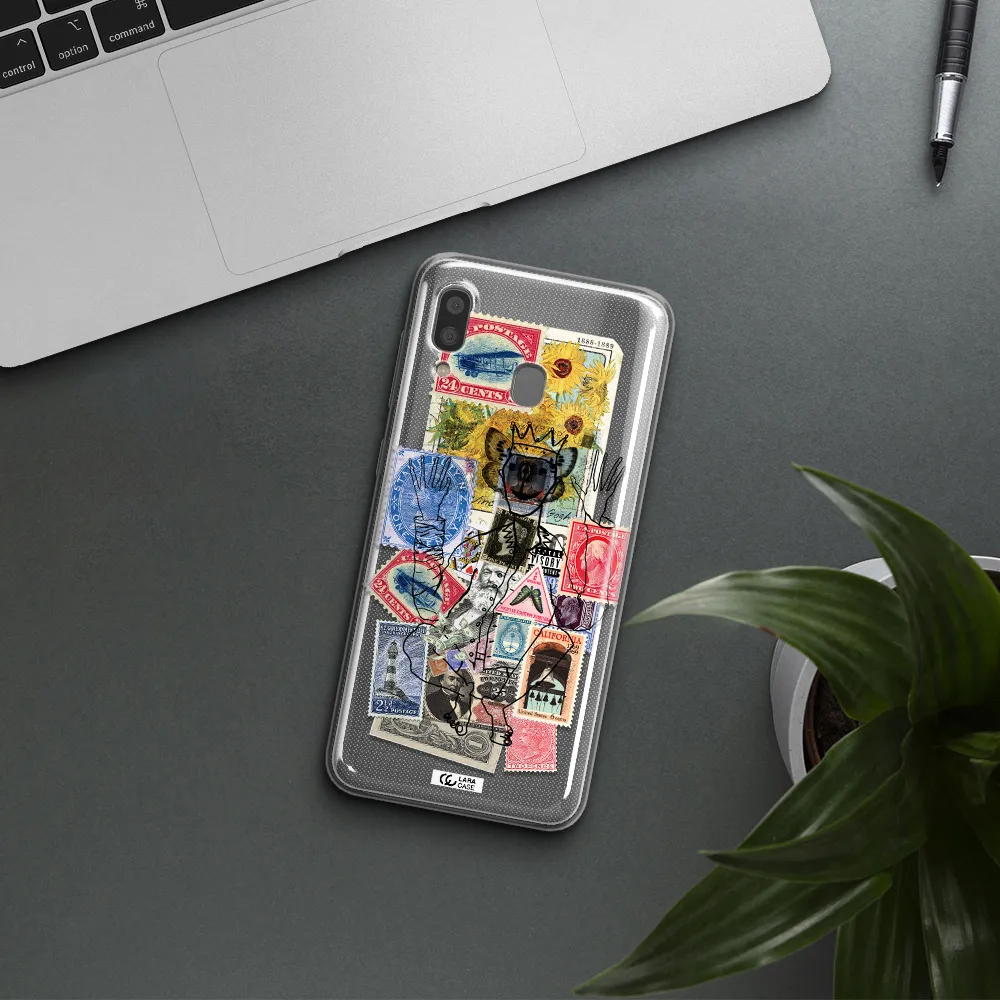 Stamp Collection Samsung A20 Clear TPU Case