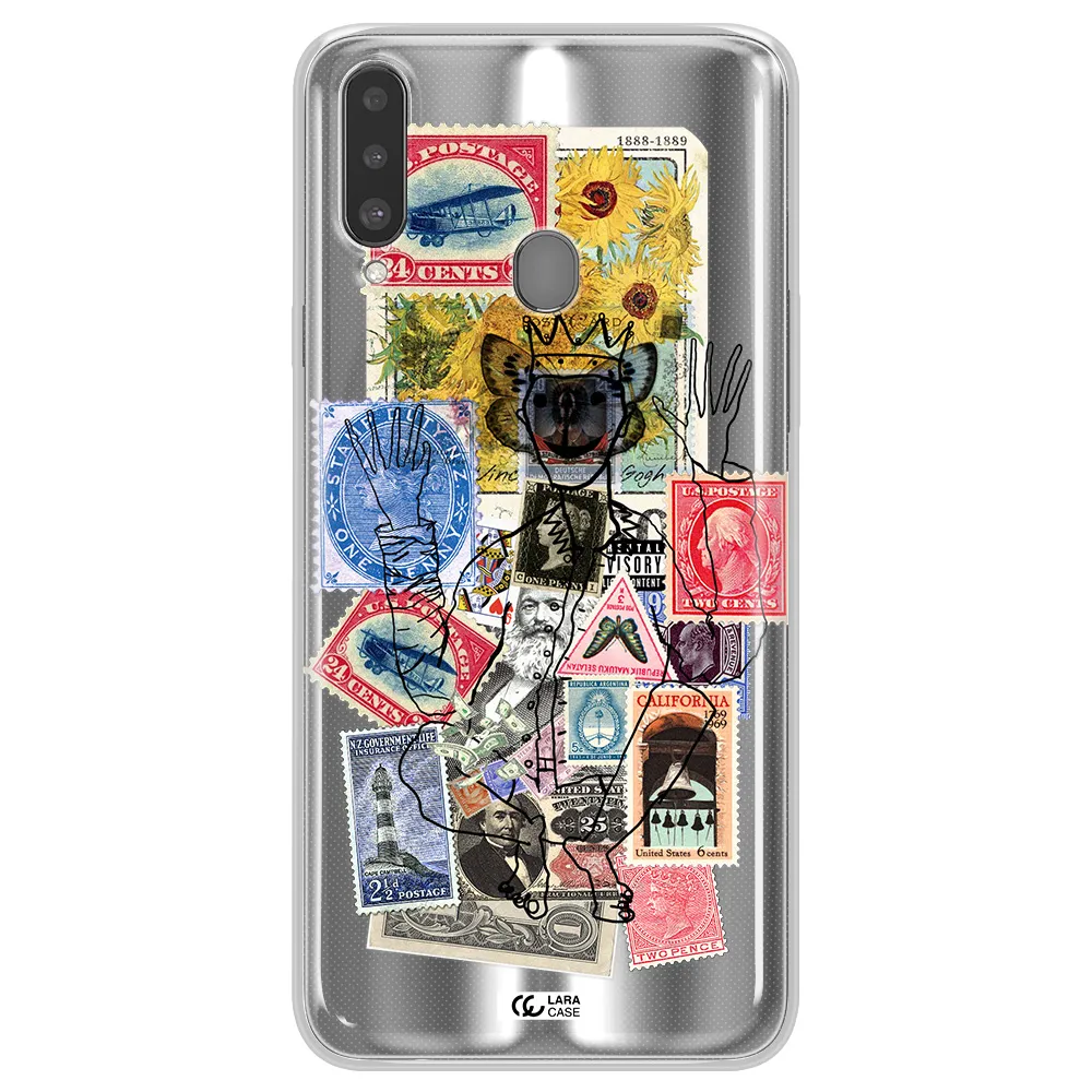Stamp Collection Samsung A20S Clear TPU Case